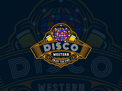 Disco Western Logo Design bar logo disco logo logo pub logo victorian logo vintage logo western logo