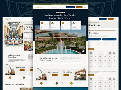 Convention Center - Web Design community center convention center corporate event space graphic design home page missouri st. louis ui uiux user experience ux venue web web design website website design
