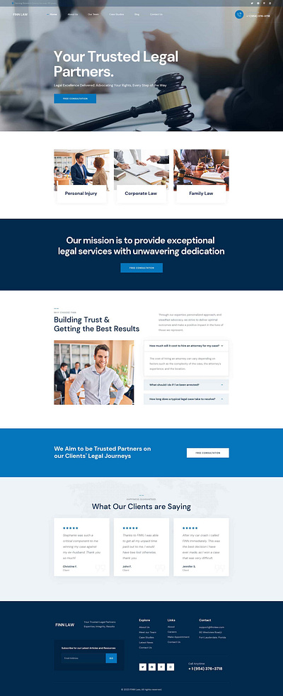 FINN LAW - Site Refresh branding design graphic design illustration logo typography ui ux vector web design