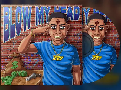 Album cartoon cover art, mixtape cover art, single cover album cover cartoon cover cartoon style design illustration mixtape rapper single cover