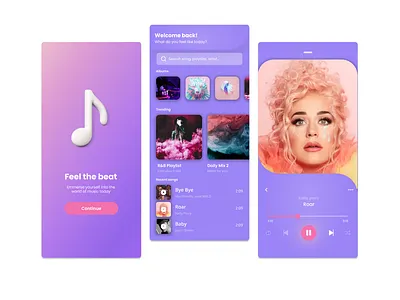 Music App 3d app appdesign applucation art artwork branding clean design illustration music music app ui
