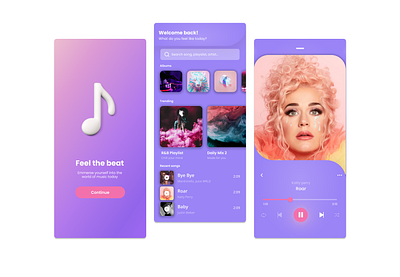 Music App 3d app appdesign applucation art artwork branding clean design illustration music music app ui