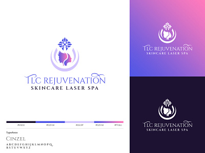 TLC Rejuvenation | Skincare Laser Spa | Logo Design beauty beauty logo creative logo design freelance logo designer freelance logo maker gradient logo design head laser spa logo logo logo design rejuvenation skin skin care logo skin rejuvenation logo skincare skincare logo spa logo women