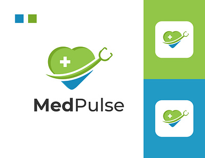 Medpluse Logo brand identity