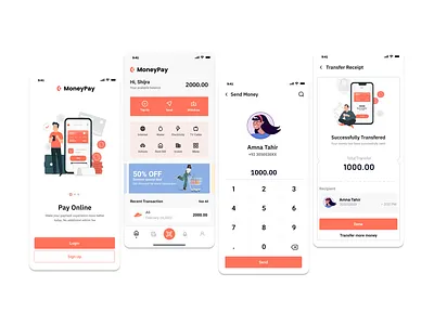 Money Transfer App app appdesign application applucation art artwork branding illustration money app money transfer ui