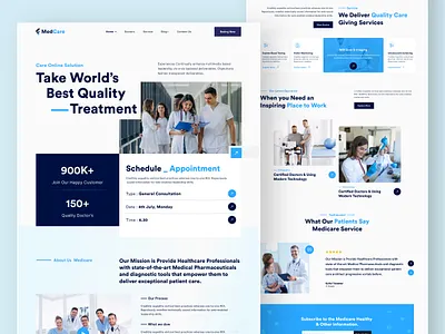 Medical Service Website Landing Page, Medicine, Healthcare business website doctor health healthcare home page hospital landing page medical medical care medicine service telemedicine uxui web web design web page website website design