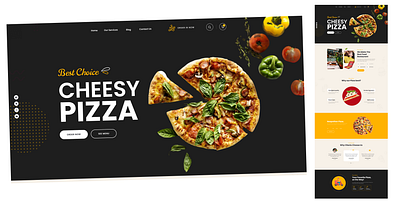 Pizza Landing Page app appdesign applucation art artwork branding design illustration landing landing page logo order page pizza ui