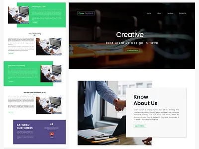 Cavin Infotech Webpage Design branding clean cool design graphic design illustration logo photoshop typography ui ux