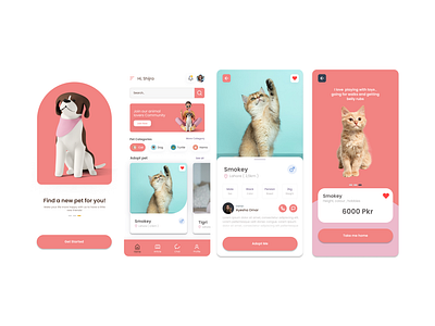 Pet Shop App app appdesign application applucation art artwork branding design illustration logo pet app shop ui