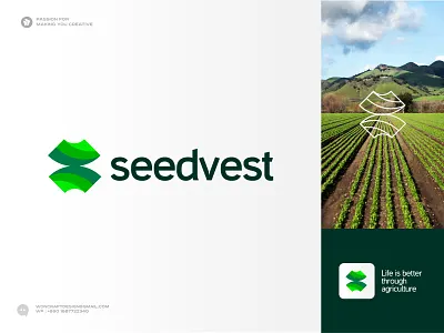 Farm, Nature, Agro, Plant, Agriculture, Green, Seed, S logo agriculture logo branding branding agency creative logo crops farm farming graphic design green logo logo design nature popular logo s logo seed simple logo startup branding typography unique modern logo woncraft