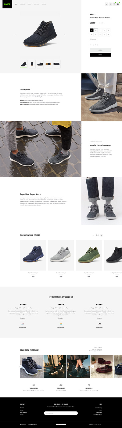 Mate - Shoes & Sportswear Store Shopify 2.0 Theme dropshipping shoes store shoes website shopify shopify store shopify template shopify theme web design website design