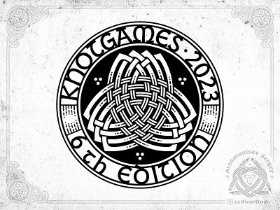Knot Games logo 2023 branding celtic design emblem illustration irish knot knotgames knotwork logo logotype ornament paracord vector viking