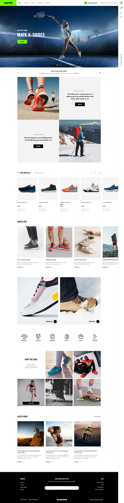 Mate - Shoes & Sportswear Store Shopify 2.0 Theme dropshipping shoes store shoes website shopify shopify store shopify template shopify theme ux ui web design web designer website design