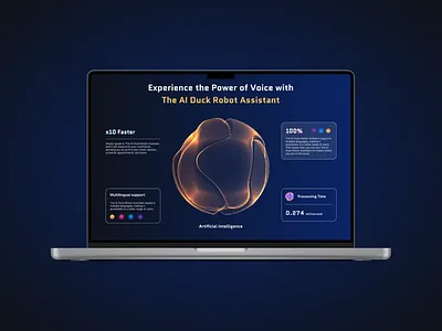 Web Design - Robot Assistant ai ai website design landing page layout website mock up mac robot robot website design ui design ui ux design web design website ui website ui design