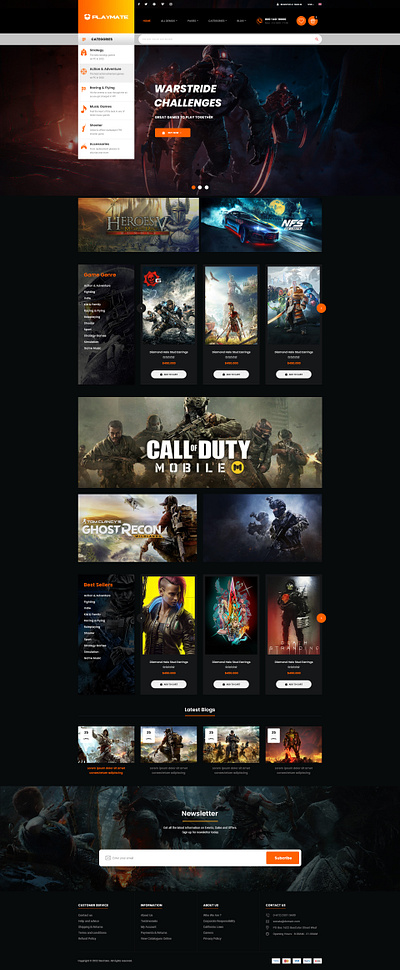 Mate - Game & Entertainment Shopify 2.0 Theme dropshipping envato game gaming website shopify shopify expert shopify store shopify template shopify theme themeforest ux ui web design web designer website design