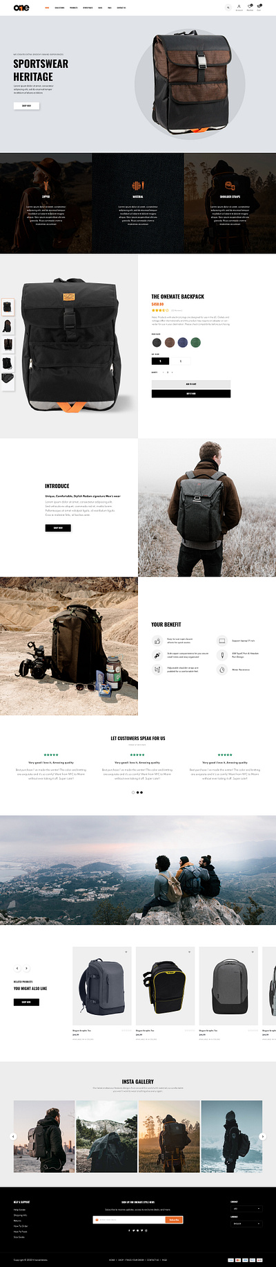 Mate - Single Product - Backpack Shopify Theme backpack website dropshipping envato landing page one product shopify shopify expert shopify store shopify template shopify theme single product themeforest web design web designer website design