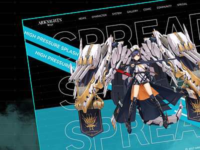 Arknights | Web Design anime arknights design game landingpage ui website