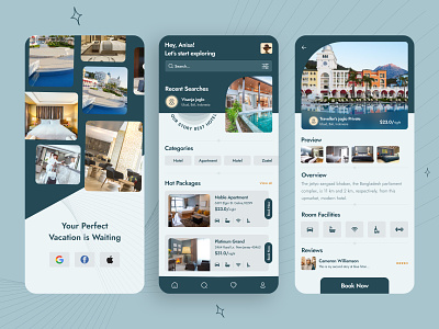 Hotel Booking App app app design application ui booking app design hotel booking mobile on demand app online booking app ui uidesign uiux