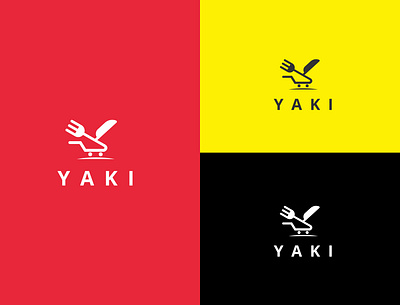 Yaki Food Logo | Food Logo | Restaurants Logo Design by graphio app brand design branding cafe cafe logo chef chinese food chinese yaki food design food logo graphic design graphio japan food logo logo restaurants logo spoon yaki food yaki food logo yaki food love logo yaki lover