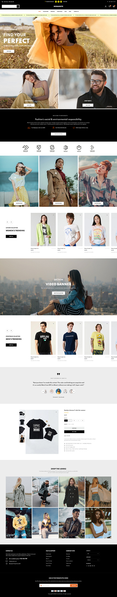 Mate - Clothes and Fashion Accessories Shopify Theme clothes website clothing website dropshipping envato fashion website outfits website shopify shopify expert shopify store shopify template shopify theme themeforest ux ui web design web designer website design