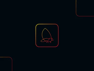 Liner Butterfly butterfly clean daily dark design gird gradient logo logo design logo mark logodesign logomark logos minimalist logo modern logo orange simple visual design visual identity yellow