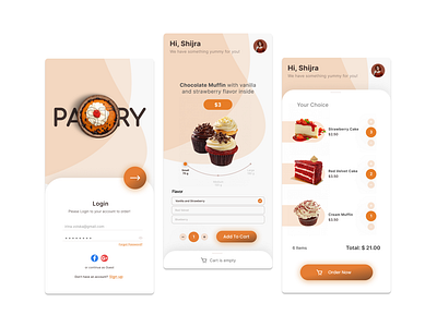 Pastry App app appdesign application applucation art artwork branding cafe cake design illustration logo pastry ui ux