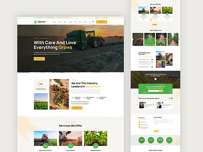 Agricta_ Agriculture Web Design agency agriculture business cleaning company corporate design