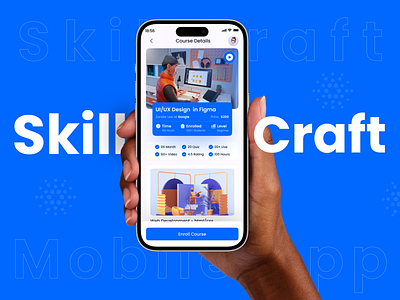 SkillCraft - E-Learning Platform UX/UI application design best mobile learning apps case study courses creative design e learning education app learning minimal design mobile app design online education online teaching saas saas mobile app skill share skillcraft teaching uidesign uiux uxdesign