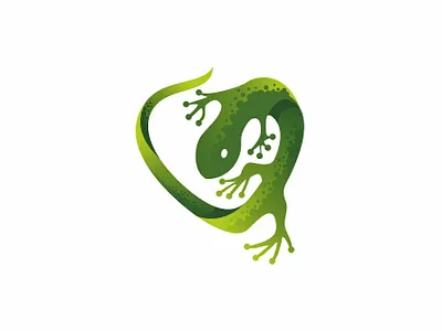 Lizard Heart Logo heart love vector