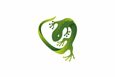 Lizard Heart Logo heart love vector
