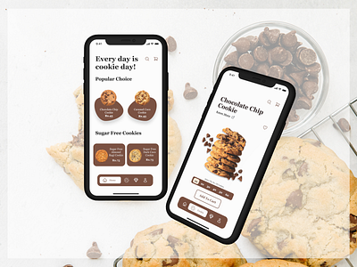 Cookie App app cokkieapp cookie design illustration mobile mobileapp ui uiux ux