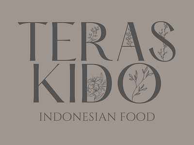 Teras Kido - Indonesian Food branding design graphic design gray graylogo grey illustration indonesian indonesianfood logo vector