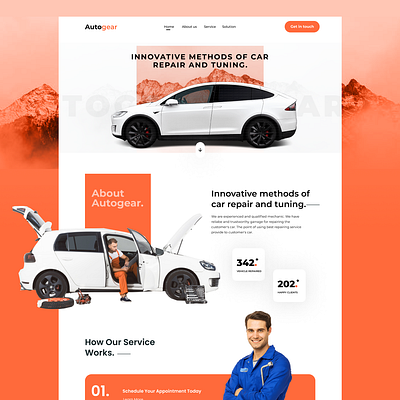 All About Autogear auto car commercial graphic landingpage mechanice persona shopify ui userresearch ux uxdesigner webflow website wordpress