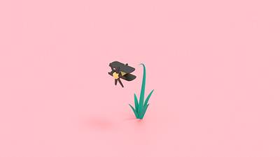 Pollination 3d airplane animation concept design flower illustration motion design motion graphics