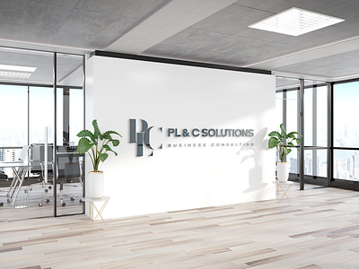 P L & C Solutions branding design graphic design letterhead logo vector