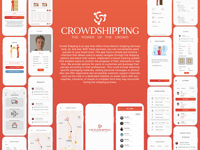 CrowdShipping Mobile Application:IOs & Android app branding cover ui illustration ui interface uiux uiux design