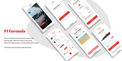 F1 Formula app ui | Mobile app design branding design graphic design graphics illustration logo ui uiux vector web