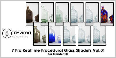7 Pro Glass Procedural Shaders Vol.01 visualization tools