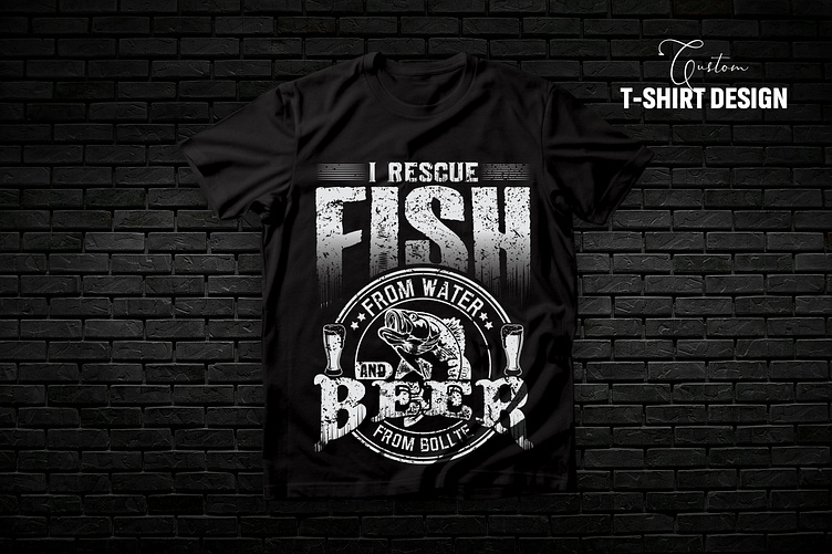 Vintage Fishing T-Shirt Design Graphic by retrotshirt · Creative