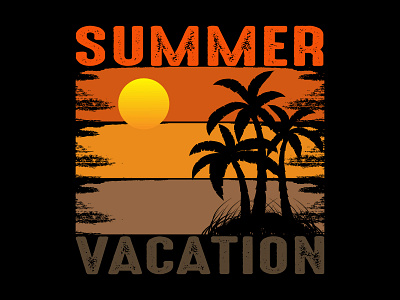 Summer Vacation Halliday T-shirt Design best summer design design graphic design graphics t shirt design illustration summer holiday t shirt design summer vacation design summer design t shirt t shirt design typography typography t shirt design