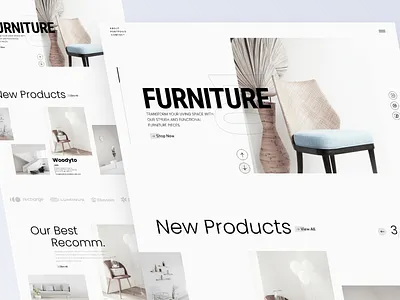 FurniVogue - a furniture site chair decoration ecommerce furniture store futniture graphic design homedecor interior interior design living room minimal minimalist online store shop sofa store ui web design wood woodworking