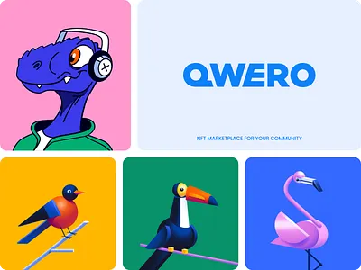 QWERO - Logo design for the NFT marketplace brand book brand guidelines brand identity branding graphic design logo logo book logo design