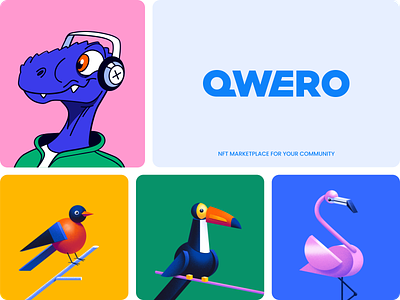 QWERO - Logo design for the NFT marketplace brand book brand guidelines brand identity branding graphic design logo logo book logo design