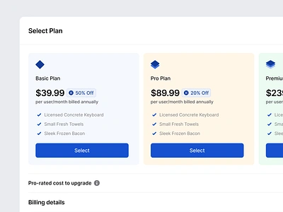 Stratis UI - Upgrade account app button clean dash design details interface manage minimal modal product select settings ui ui design upgrade ux ux design web