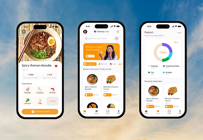 Recipe App Design app design graphic design recipe ui