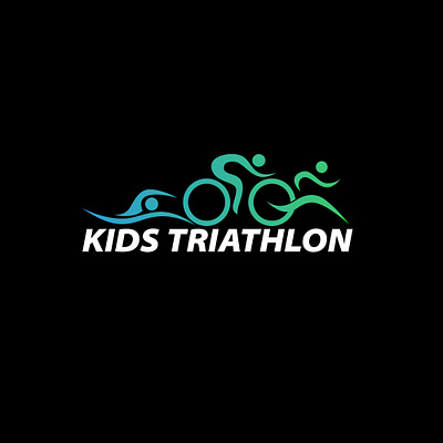 Kids Triathlon Logo Design brand identity graphic design kids logo logo design logo maker sport logo triathlon vector vector logo