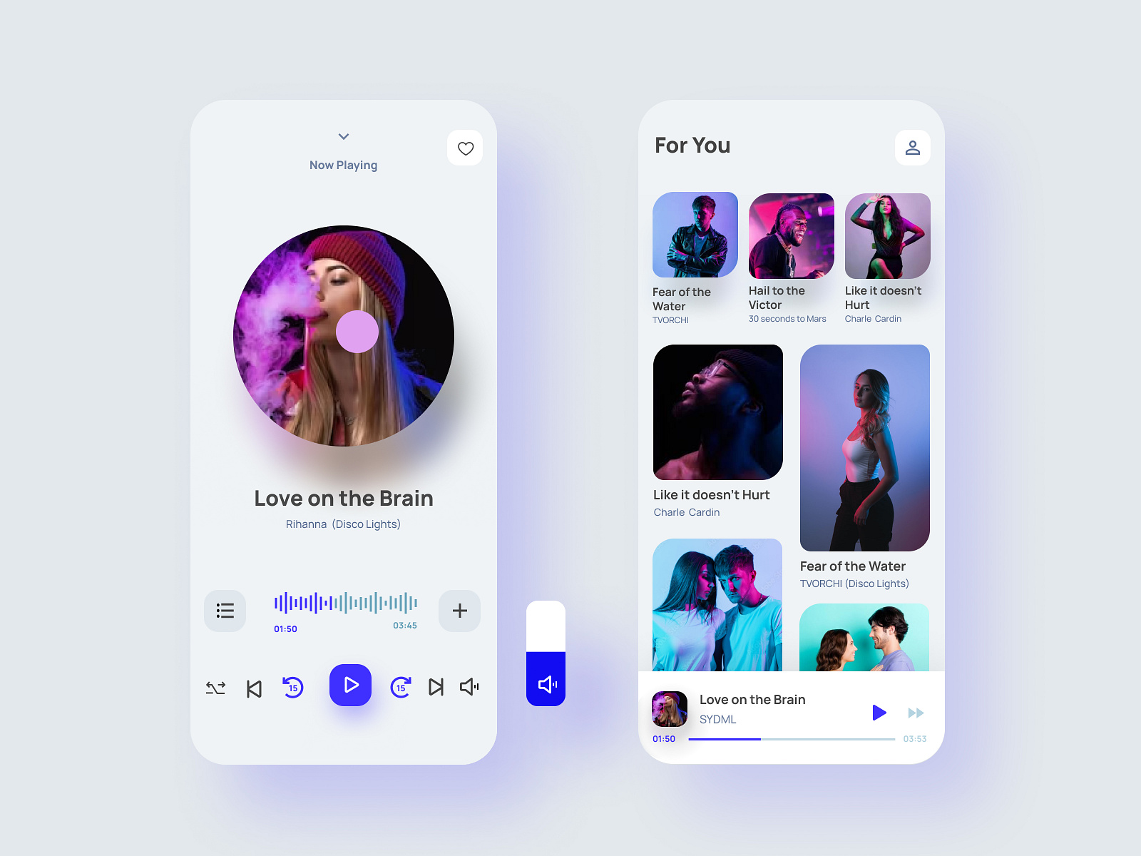 Music player UI design by Faith Dakoru on Dribbble