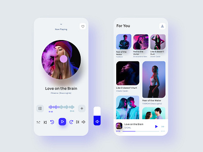 Music player UI design app branding design typography ui ux