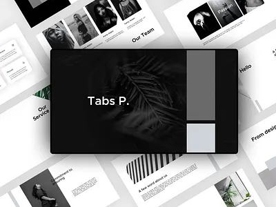 Tabs: Minimal presentation template design powerpoint powerpoint presentation template powerpoint template ppt presentation presentation design slide design