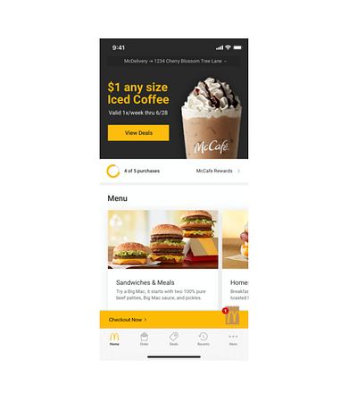McDonalds UI dailyui design interface uidesign uidesigner userinterfacedesign